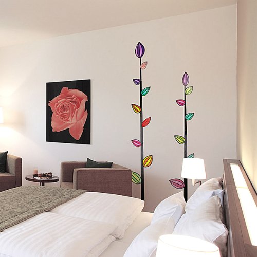 Colorful Leaf – Medium Wall Decals Stickers Appliques Home Decor