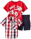 Nannette Boys 2-7 3 Piece Hot Rod Short Set