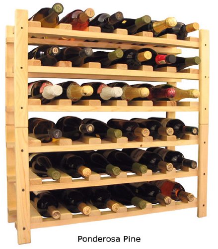 36 Bottle Stackable Wooden Wine Rack (Ponderosa Pine)