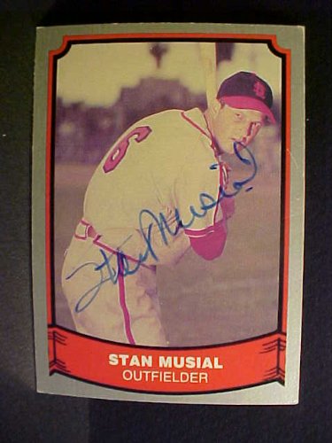 Stan Musial St. Louis Cardinals #6 1988 Baseball Legends Signed Baseball Card