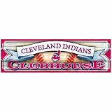 MLB Cleveland Indians 9-by-30 Wood Sign