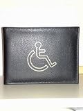 BLACK LEATHER DISABLED BADGE HOLDER