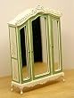 SALE!!! Dollhouse Miniature Triple Glass Armoire Handpainted