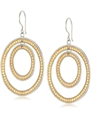 Anna Beck Designs "Gili" 18k Gold-Plated Wire Rimmed Double "O" Drop Earrings