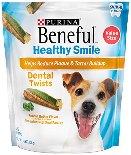 Beneful Healthy Smile Dental Dog Snacks, Small/Medium Twists, 18.9-Ounce Pouch, Pack of 1