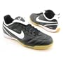 Nike Men's NIKE TIEMPO NATURAL II IC SOCCER 7.5 (BLACK/WHITE-METALLIC SILVER)