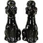 French Poodle Salt and Pepper Shakers- Black
