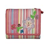 Fossil Romany Rose Trifold Leather Wallet, Stripe