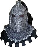 Medieval Knight Halloween Costume Mask with Spiked Cowl