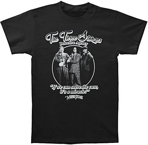 Three Stooges Men's Detective Stooges T-shirt X-Large Black