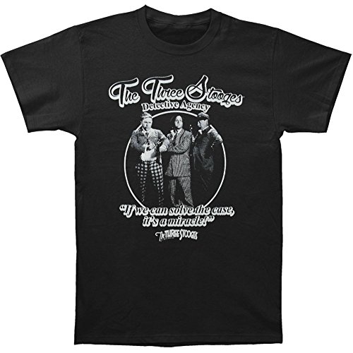 Three Stooges Men's Detective Stooges T-shirt X-Large Black