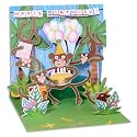 UP WITH PAPER #864 POP UP BIRTHDAY CARD - BIRTHDAY MONKEYS