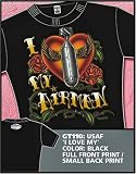 7.62 DESIGN SOLD BY THE SUPPLY SERGEANT - Girls Air Force 'I Love My Airman' T-Shirt
