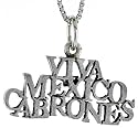 Sterling Silver "VIVA MEXICO CABRONES" Talking Charm &copy;