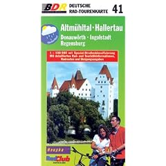 Deutsche Radtourenkarte, Bl.41, Altm�hltal, Hallertau, Donauw�rth, Ingolstadt, Regensburg