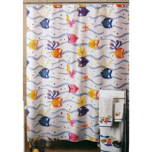 Multicolored Sealife Shower Curtain