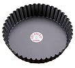 Paderno Non Stick Fluted Round Tart Mould/Quiche Tin 250mm Loose Base