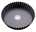 Paderno World Cuisine 9.5-Inch Fluted Non-Stick Deep Tart Mold with Removable Bottom