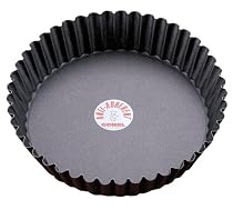 Paderno World Cuisine 9.5 Inch "Deep" Fluted Non-Stick Tart Mold with Removable Bottom