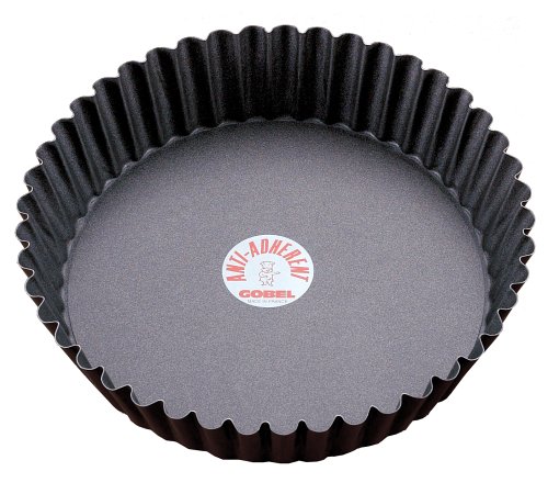 SCI Scandicrafts Fluted Deep Tart/Quiche Mold, Removable Bottom 10-inch Diameter by 2-inch Deep, Nonstick