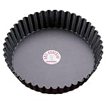 SCI Scandicrafts Fluted Deep Tart/Quiche Mold, Removable Bottom 10-inch Diameter by 2-inch Deep, Nonstick