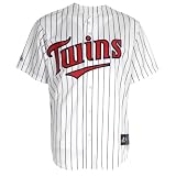MLB Men's Minnesota Twins Michael Cuddyer White/Navy Home Short Sleeve 6 Button Synthetic Replica Baseball Jersey Spring 2012  (White/Navy, Medium)