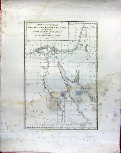 1826 LARGE MAP OF EGYPT TOPOGRAPHIC