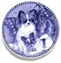 Papillon & Puppy: Danish Blue Porcelain Plate