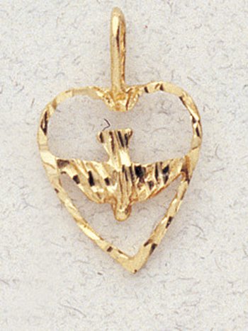 14 Kt Gold Religious Medals – Holy Spirit Confirmation – In a Premium Black Box