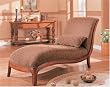 Soho Collection Armless Chaise Lounger In a Rich Mahogany Finish By Coaster Furniture