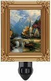 LAMPS BEAUTIFUL Thomas Kinkade Night Lights--Mountain Chapel--Excellent customer service--see our feedback.
