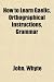 How to Learn Gaelic, Orthographical Instructions, Grammar