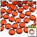 The Crafts Outlet 144-Piece Flatback Round Rhinestones, 12mm, Orange