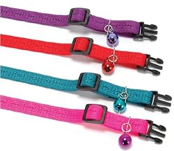 Hamilton 3/8" Adjustable Break A Way Snag-Proof Braided Nylon Safety Cat Collar, Purple