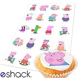 20x Peppa Pig Edible Cake Toppers (Birthday Cupcake Topper by eShack)