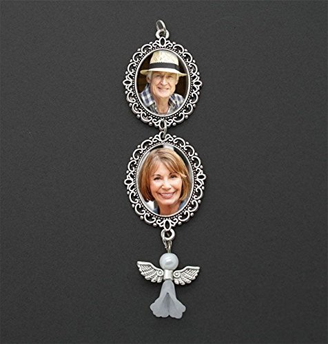 Wedding Bouquet Angel Photo Charm Cascading Double Frame for Brides Flowers
