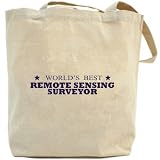 Canvas Tote Bag Beige ” The Best Remote Sensing Surveyor Of The World ” Occupations