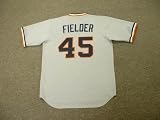 CECIL FIELDER Detroit Tigers Majestic Cooperstown THROWBACK Away Baseball Jersey, MEDIUM