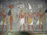 IMAGE OF Wall Painting in the Tomb of Horemheb, Valley of the Kings, Thebes, Egypt, Africa Photographic Poster Print by Gavin Hellier, 24x32