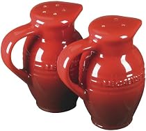 Le Creuset Stoneware 3-Ounce Salt and Pepper Shaker Set, Red