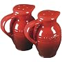 Le Creuset Stoneware 3-Ounce Salt and Pepper Shaker Set, Red