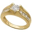 14K Yellow Gold luminosity Diamond Engagement Ring (Center stone is not included)