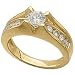 14K Yellow Gold luminosity Diamond Engagement Ring (Center stone is not included)