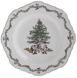 Spode Disney Christmas Tree 9-Inch Fluted Octagonal Buffet Plate