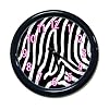 Hot Pink Zebra Print Clock