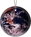 IMAGE OF Rikki Knight® Globe Design Glass Round Christmas Tree Ornament Suncatcher - Affordable Gift for your Loved One! Item #RK-GLORN-418