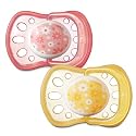 Tommee Tippee Soft Rim 6-18mths - pink & yellow with flowers
