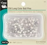 LONG COLOR BALL PINS-SIZE 24 250/PKG