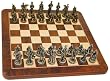 CIVIL WAR Walnut root board with Pewter chessmen