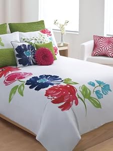 Amazon.com - Cynthia Rowley New York Luxury Floral Duvet ...